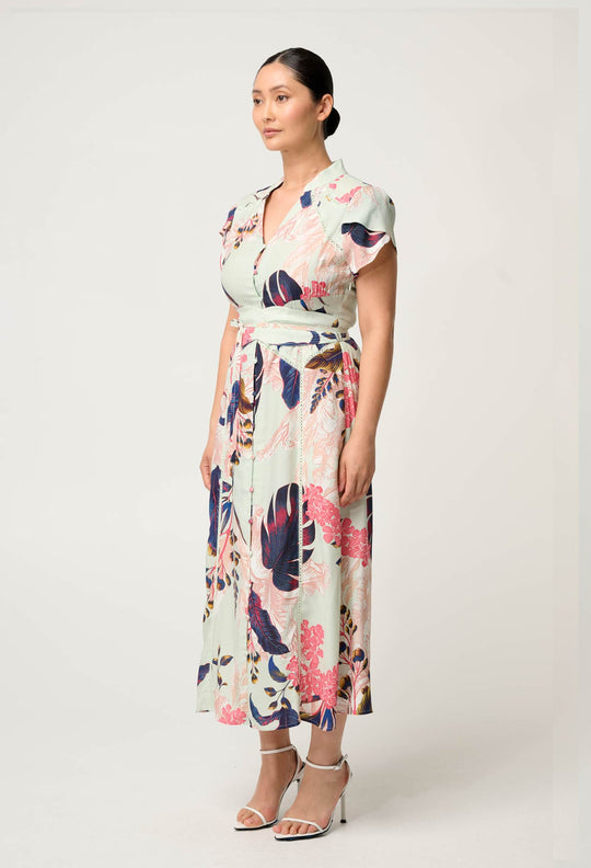 OnceWas PETITE Maysa Viscose Dress in Oasis Flora