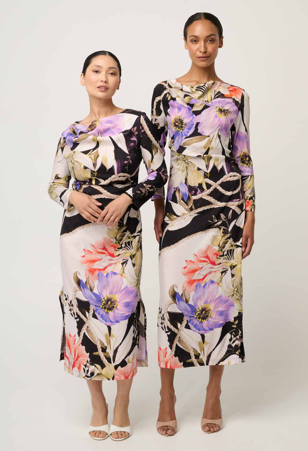 PETITE Jayden Cupro Viscose Stretch Dress in Tangled Blossom