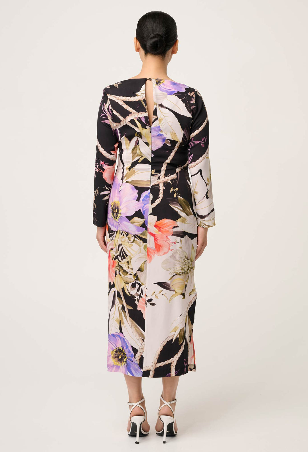 PETITE Jayden Cupro Viscose Stretch Dress in Tangled Blossom