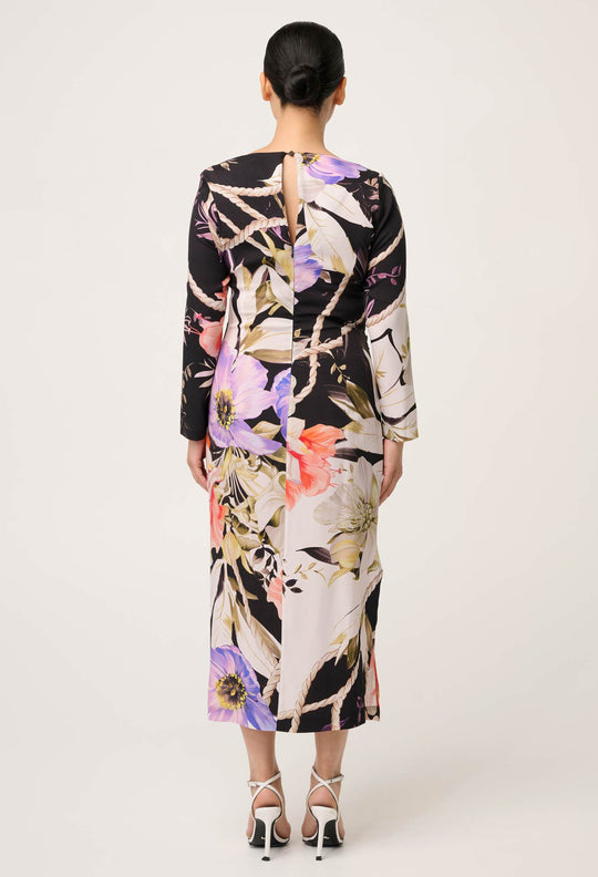PETITE Jayden Cupro Viscose Stretch Dress in Tangled Blossom
