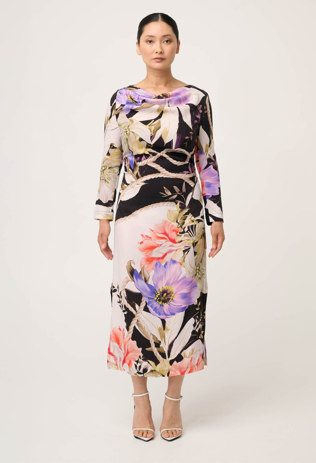 PETITE Jayden Cupro Viscose Stretch Dress in Tangled Blossom