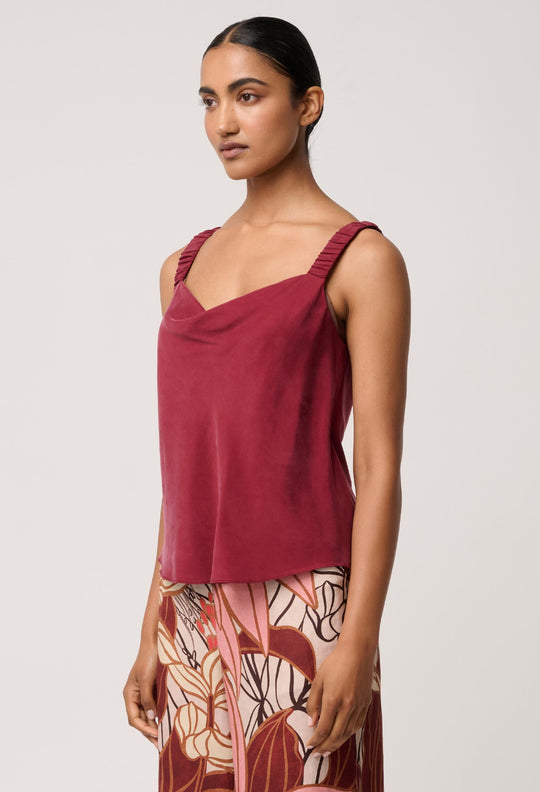 Delray Reversible Cami in Ruby