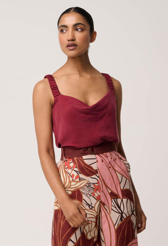 Delray Reversible Cami in Ruby