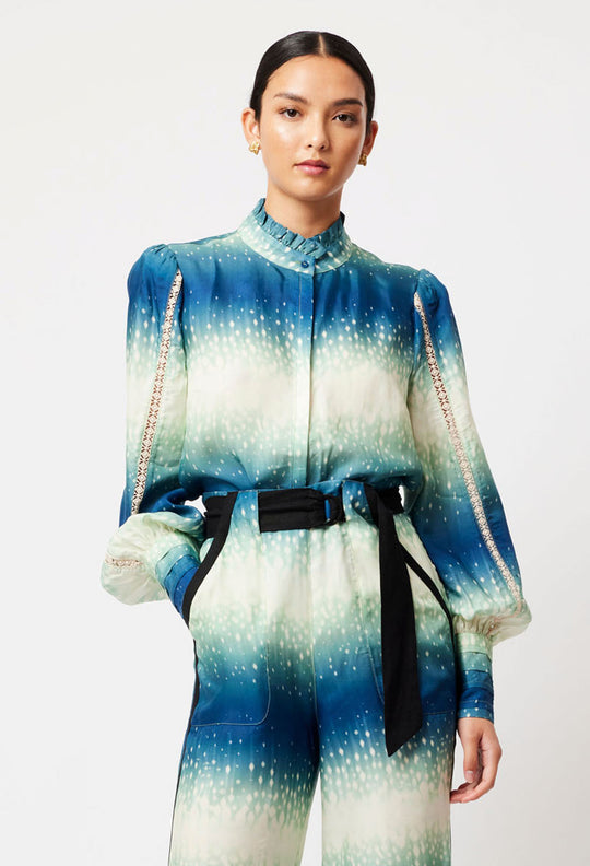 Florence Cupro Viscose Shirt in Galaxy Print