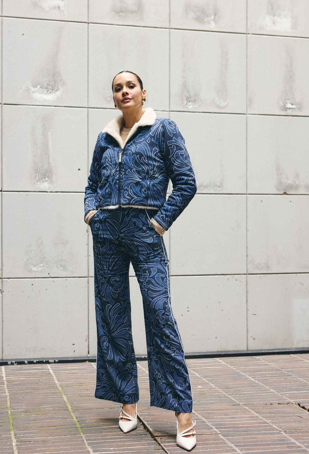 Rylie Reversible Faux Fur Jacket in Altamira & Blanca