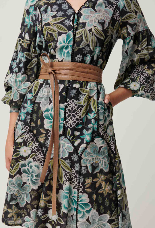 Milton Leather Belt in Husk