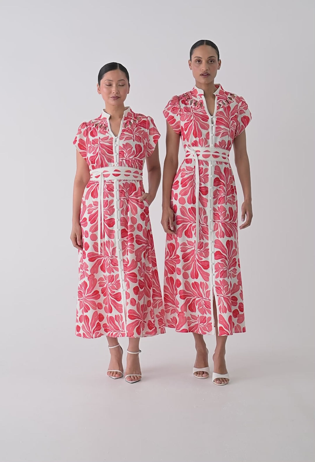 UNDER 5'4 Cattleya Linen Viscose Smock Maxi Dress in Soleil Pavilion