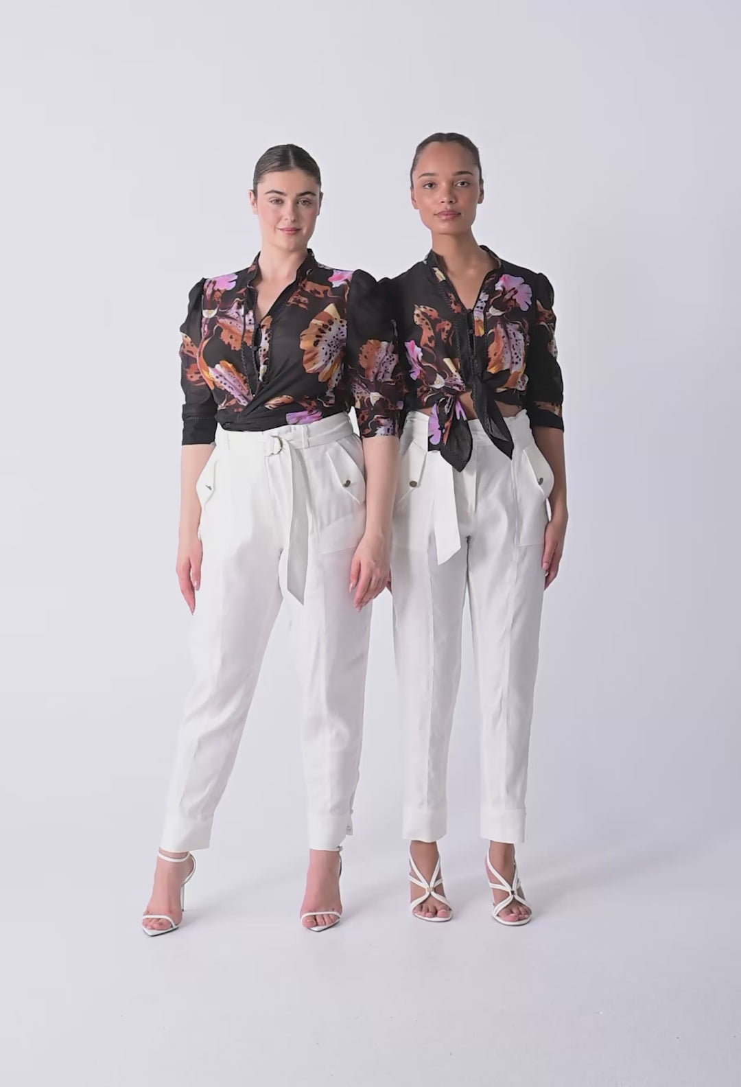 Calantha Cotton Silk Sleeve Shirt in Sunset Orchid