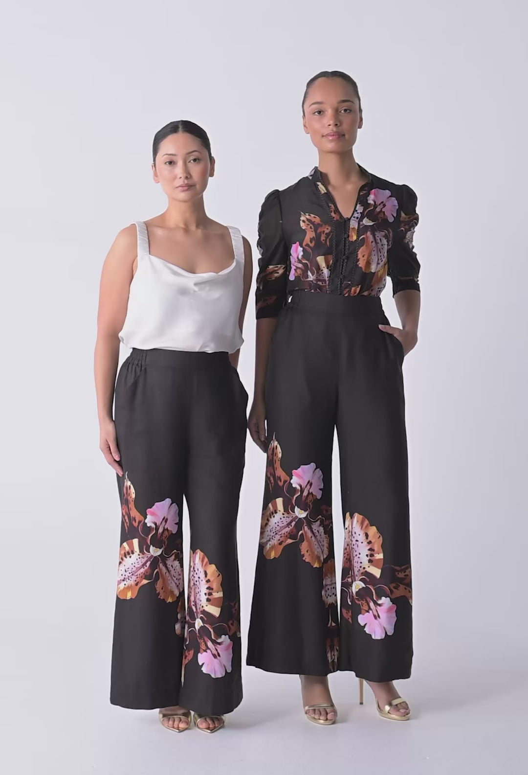 UNDER 5'4 Willow Linen Viscose Pant in Sunset Orchid