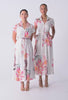 OnceWas UNDER 5'4 Cattleya Linen Viscose Maxi Dress in Nautilus Bloom
