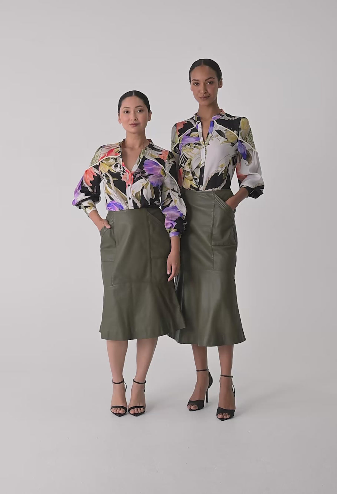 PETITE Harley Viscose Faille Shirt in Tangled Blossom