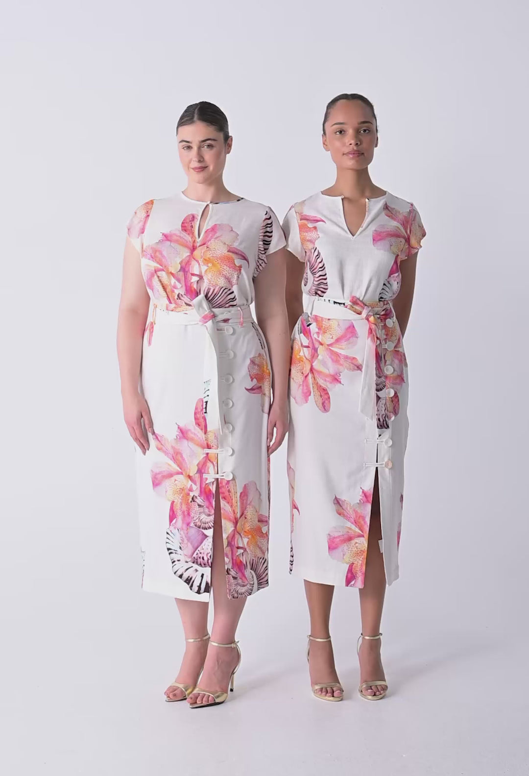Avis Linen Viscose Top in Nautilus Bloom