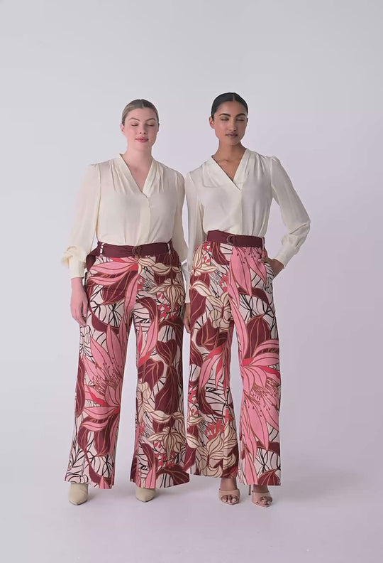 Eden Silk Pleated Shirt in Cloud