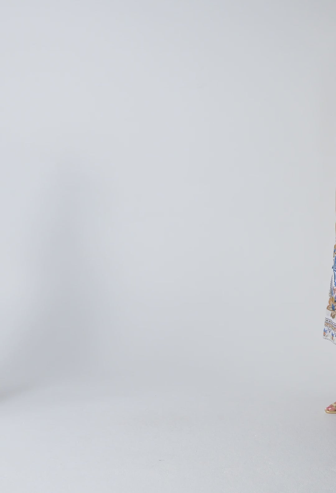 OnceWas PETITE Carmen Silk Cotton Maxi Dress in Golden Medina