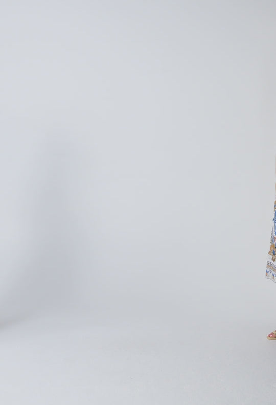 OnceWas PETITE Carmen Silk Cotton Maxi Dress in Golden Medina