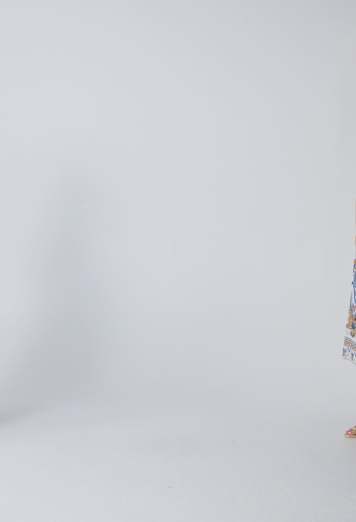 OnceWas PETITE Carmen Silk Cotton Maxi Dress in Golden Medina