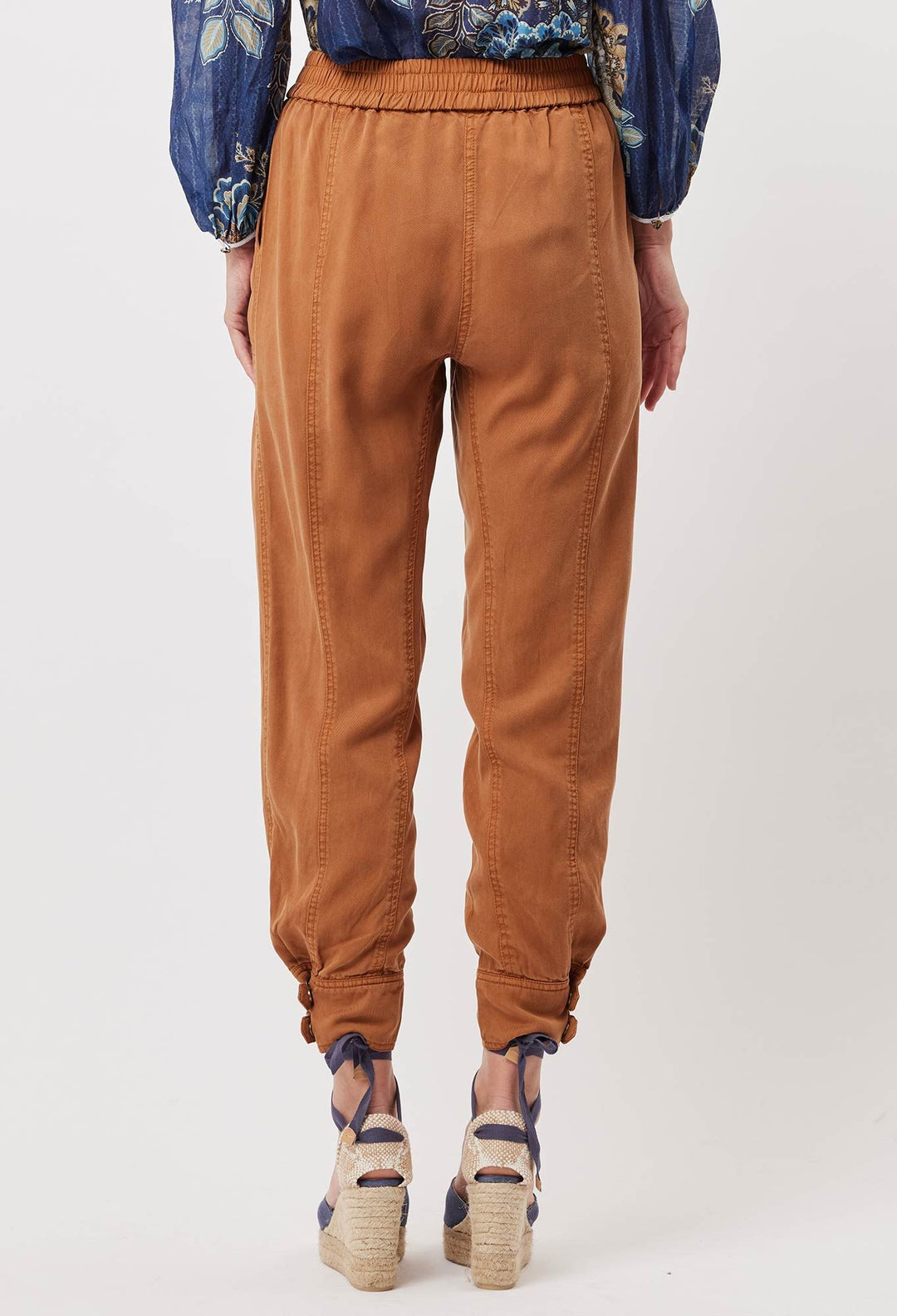 OnceWas Tulum Tencel Denim Press Stud Jogger