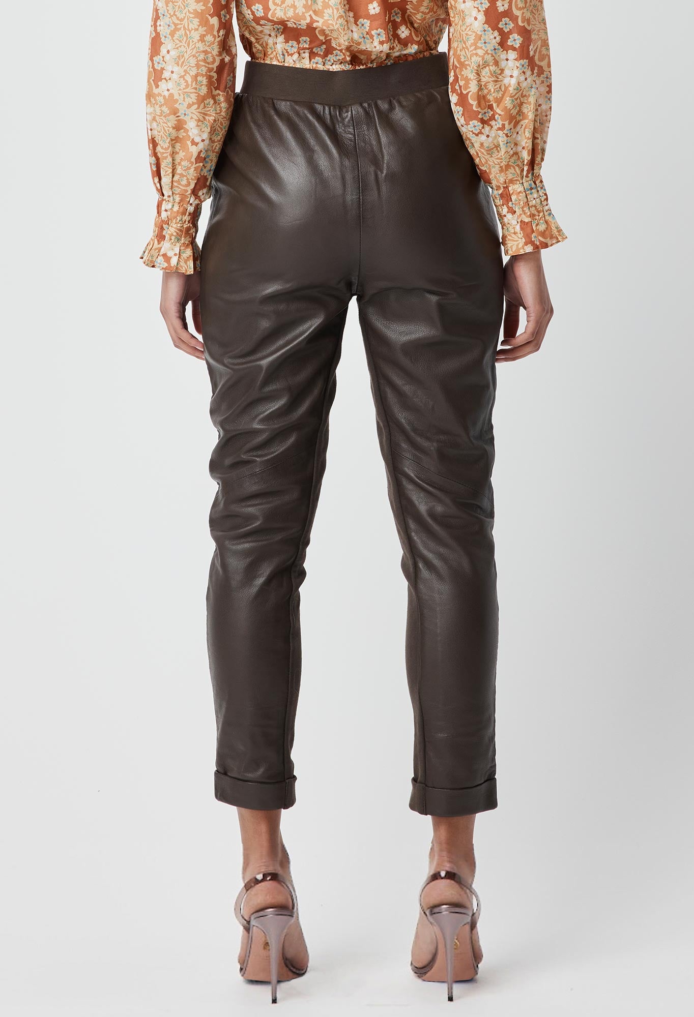 Hemingway Leather Pant in Chocolate