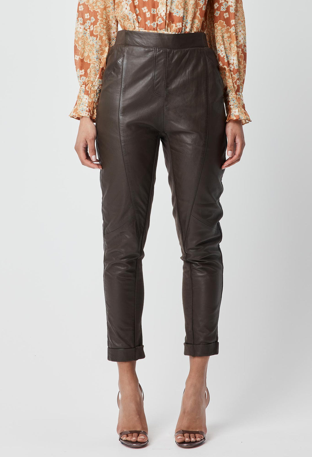 Hemingway Leather Pant in Chocolate