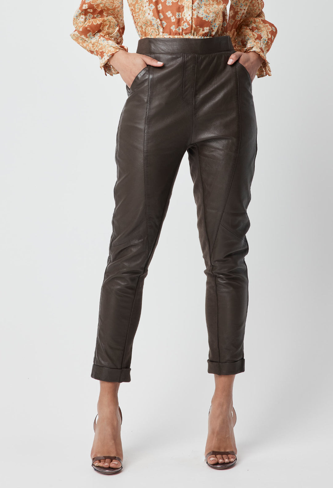 Hemingway Leather Pant in Chocolate