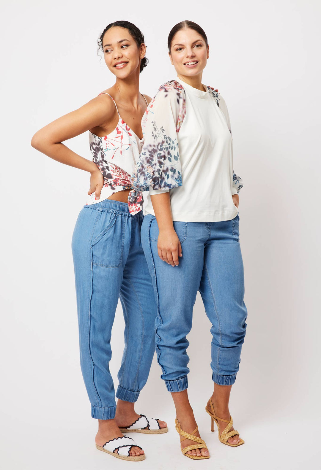 OnceWas Jolie Tencel Joggers in Denim