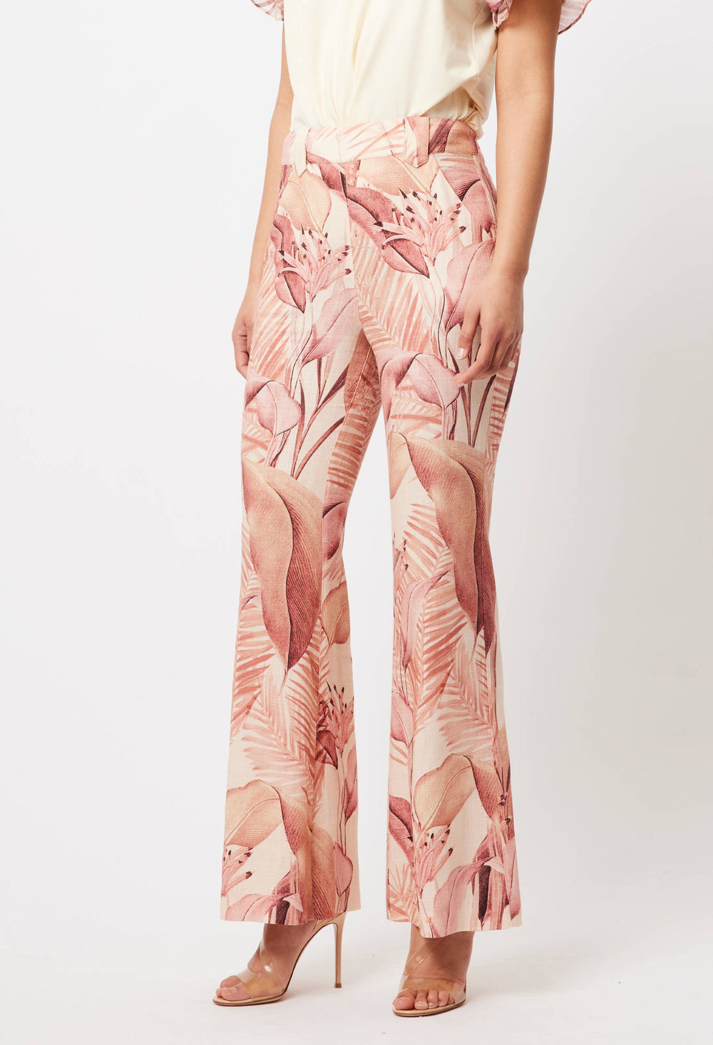 OnceWas Estelle Linen Pant in Sunset Paradise