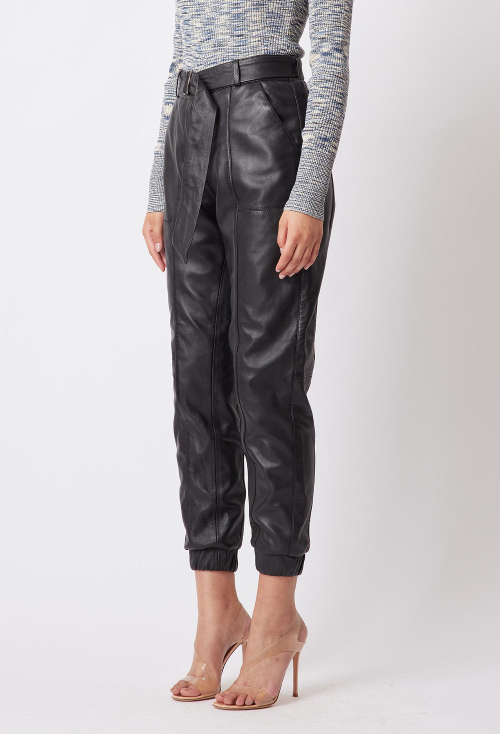 OnceWas Tallitha Leather Pants in Black