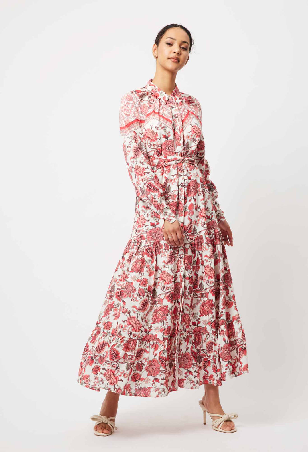 OnceWas Estelle Viscose Maxi Dress in St Tropez Botanica